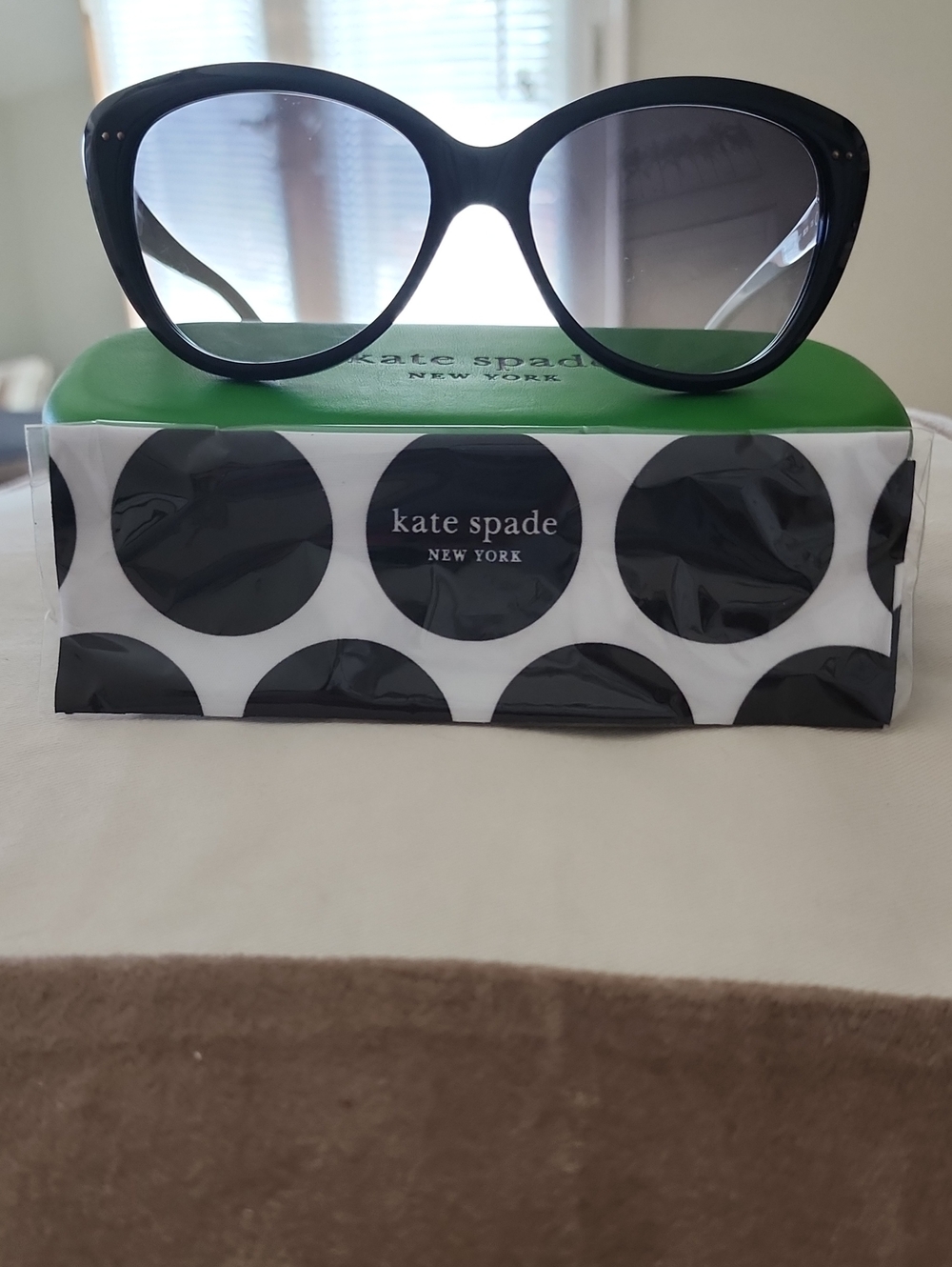 Kate Spade Angelique/s  Black Gradient Oversized Sunglasses
